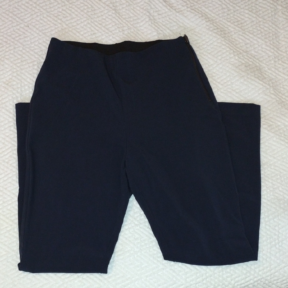 Nine West Dark Blue Side Zip Skinny AnklePants